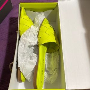 Gianni Bini leather square toe sandals.